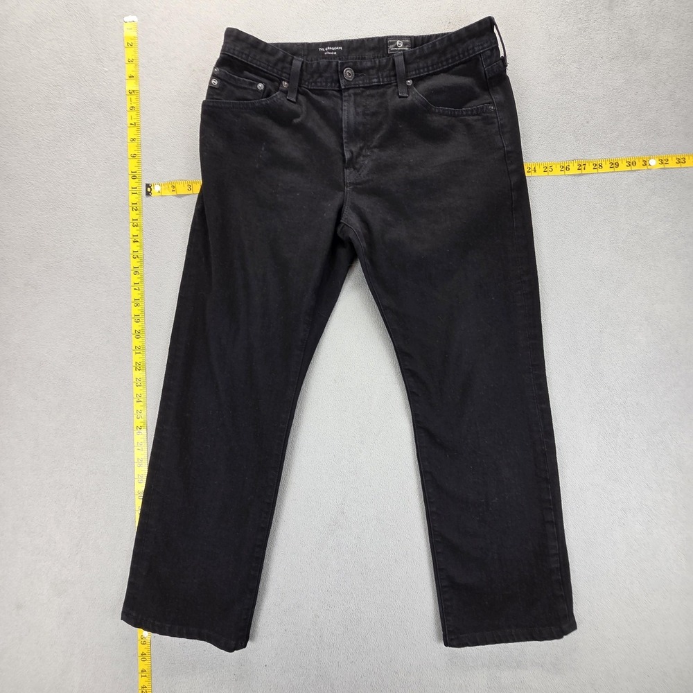 AG Adriano Goldschmied Jeans Mens Black The Graduate Tailored Leg Fits 32x26‎